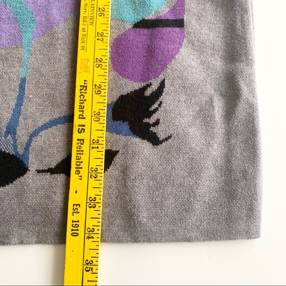 🌸New🌸 Sioni Open Front Long Sweater Top Size Large Gray Floral NWT - Picture 11 of 13